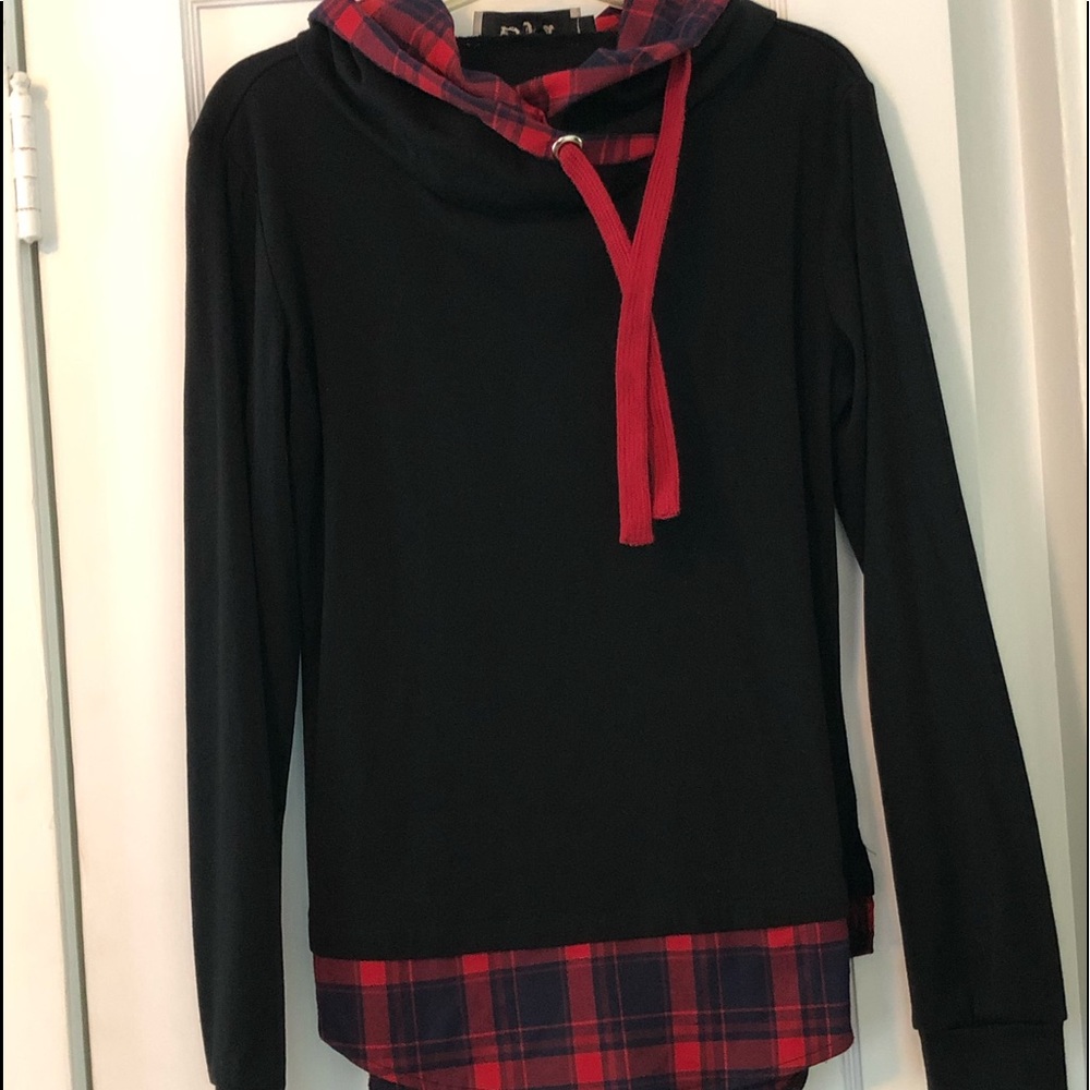 Comfy plaid hoodie